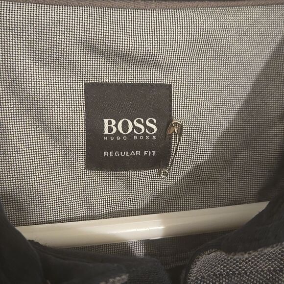 BOSS Men's Striped Gray Polo Shirt - Picture 2 of 4